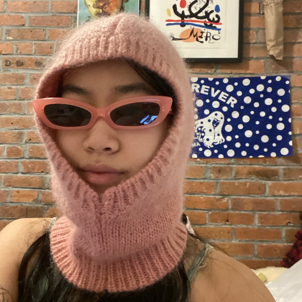 Pink Mohair Balaclava